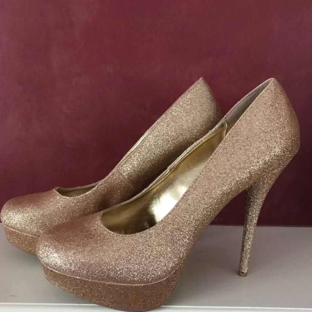 Gold Sparkle Heels